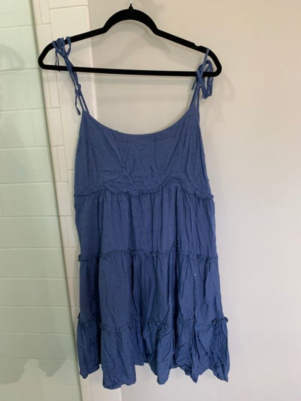 Shein Dress XL Navy Blue Spaghetti Strap Fit & Flare Mini